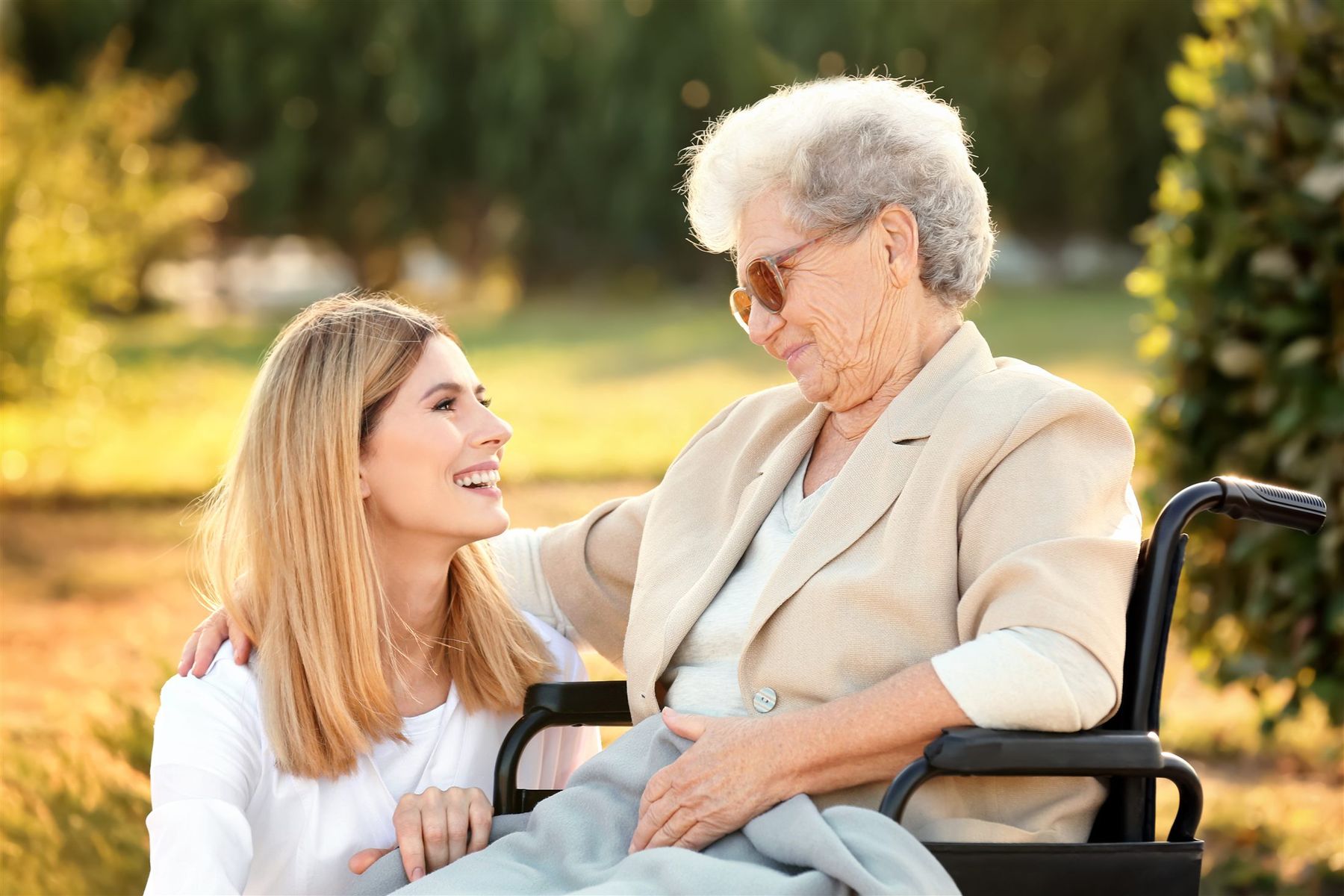Support worker helping a client at home